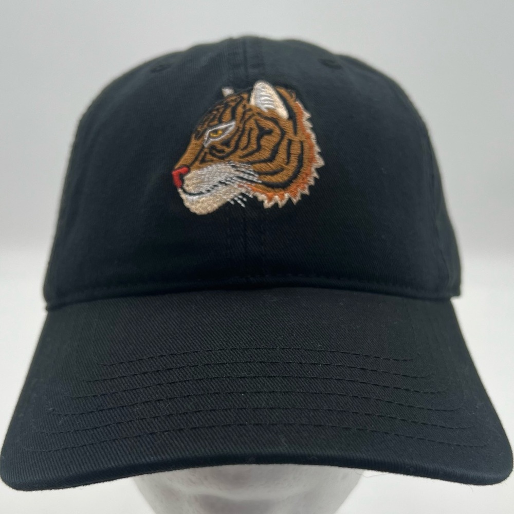 Mad Engine Black Embroidered Tiger Baseball Cap Dad Hat Adjustable NEW